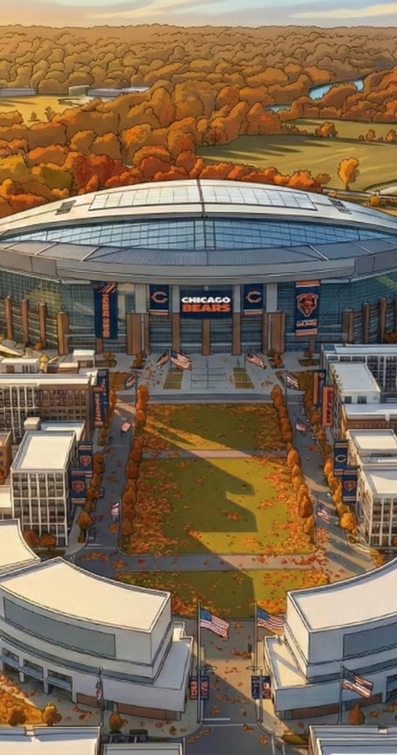 Aerial concept of the Halas Harbor proposal