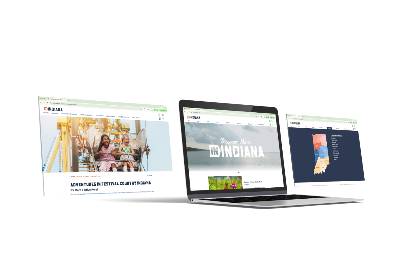 Visit Indiana website on multiple devices